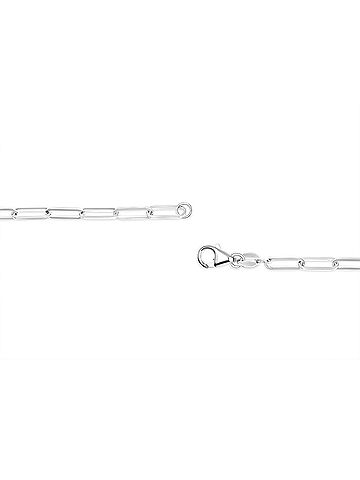 Haus of Brilliance Solid 14K White Gold 2.5mm Paperclip Chain Necklace Unisex 18" Inches (view 2)