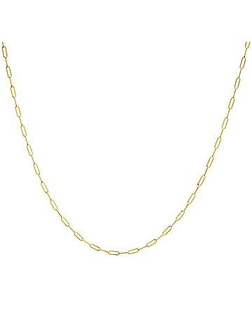 Haus of Brilliance Solid 14K Yellow Gold 2.5mm Paperclip Chain Necklace Unisex 18" Inches (view 1)