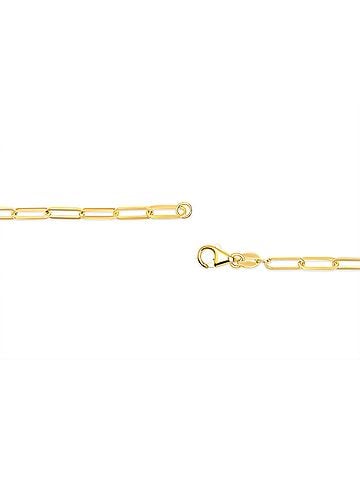 Haus of Brilliance Solid 14K Yellow Gold 2.5mm Paperclip Chain Necklace Unisex 18" Inches (view 2)
