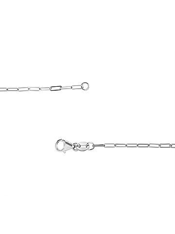 Haus of Brilliance Unisex Solid 14K White Gold 1.5mm Paperclip Chain Necklace - 18 Inches (view 2)