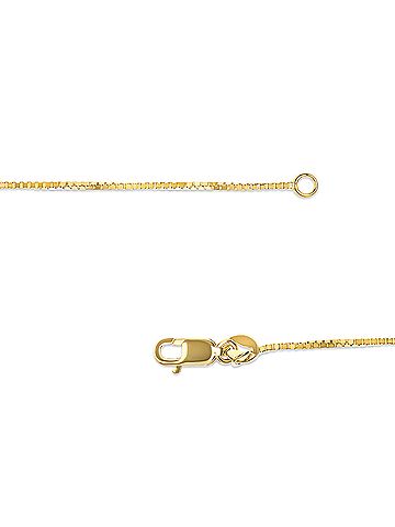Haus of Brilliance Solid 14K Yellow Gold 0.75mm Classic Box Chain Necklace. Unisex Chain - Size 20 Inches (view 2)