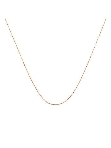 Haus of Brilliance Solid 10K Rose Gold 0.5mm Rope Chain Necklace. Unisex Chain - Size 20" Inches (view 1)