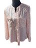 Kim Rogers Print White Red Button-Down Shirt Size L - photo 1