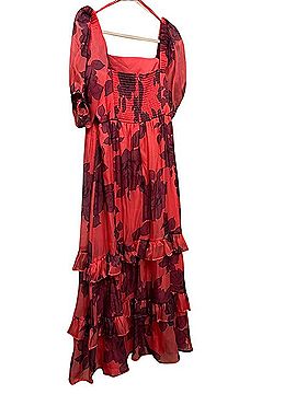 Hutch puff sleeved ruffle midi dress Cocktail Dress (view 2)