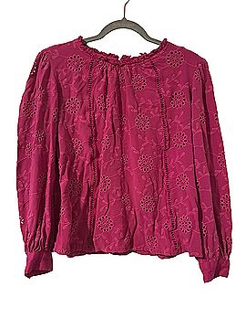 ARTELIER embroidered eyelet Long Sleeve Blouse (view 1)