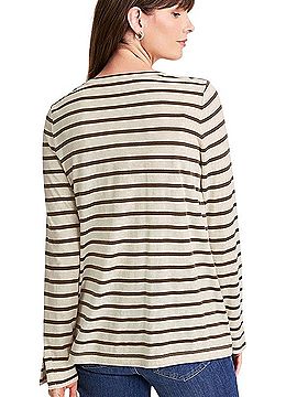 J.Jill Modern Henley Tee Long Sleeve T-Shirt (view 2)