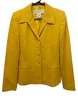 Escada yellow marigold blazer and skirt Y2K dopamine pleats Blazer (view 2)