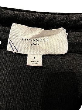 Pomander Place Black Velvet Tiered V-Neck Smocked Sleeve Dress Casual Dress (view 2)