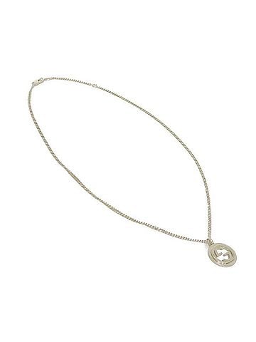Gucci Gucci necklace, Interlocking G Double design, curb chain, sterling silver (GG Ag925), silver, 246490 J8400 8106, men's. (view 2)