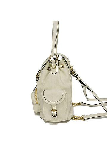 Miu Miu Miu Miu Miu Women's Medium Drawstring Backpack/Rucksack (White, RFID, IC Logo, Bianco) 5BZ043 2ZQ3 F0009 (view 2)