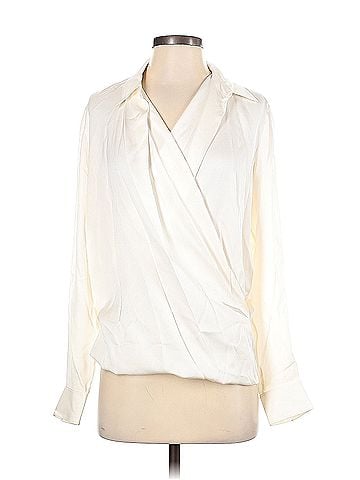 Theory Theory Long Sleeve Silk Top (view 1)