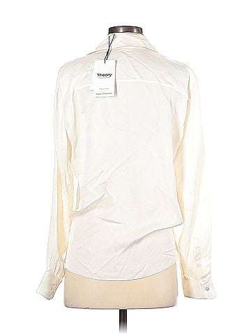 Theory Theory Long Sleeve Silk Top (view 2)