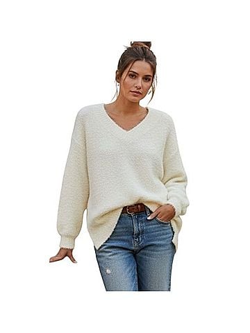 Anthropologie Pilcro Teddy V-Neck Tunic Sweater Pullover Sweater (view 2)