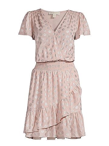 Michael Kors Faux-Wrap / Fit &amp; Flare Mini Cocktail Dress (view 1)