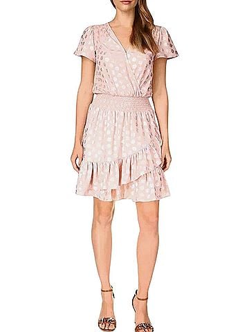 Michael Kors Faux-Wrap / Fit &amp; Flare Mini Cocktail Dress (view 2)