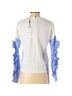 English Factory Stripes White Blue Pullover Sweater Size XS - photo 2