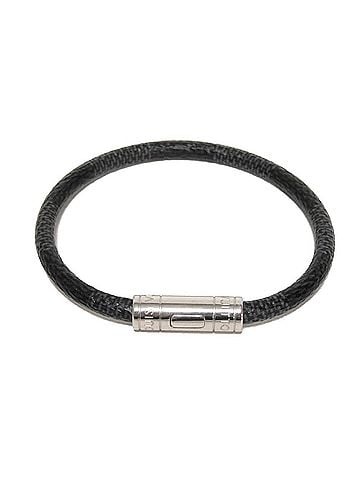 Louis Vuitton Louis Vuitton Keep It 19 Bracelet, Black, Gray, Silver, Damier Graphite Noir, M8152E, Men's (view 1)