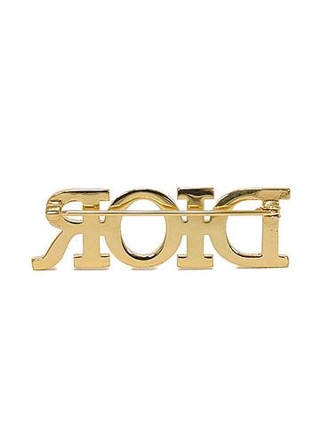 Christian Dior Christian Dior Dior Brooch, Dio Revolution, Metal, Gold, Logo, Crystal, Rhinestone, Clear, V0454DVOCY_D301, Women's (view 2)