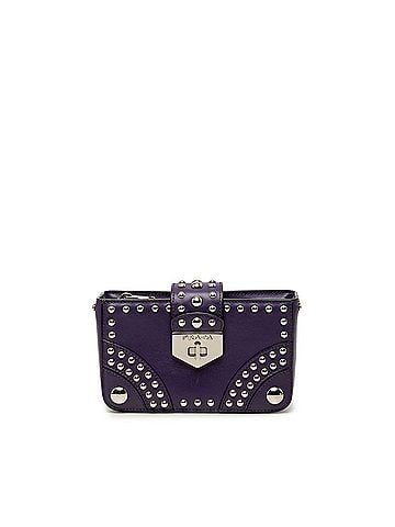 Prada City Calfskin Studded Elektra Turn Lock Clutch (view 1)