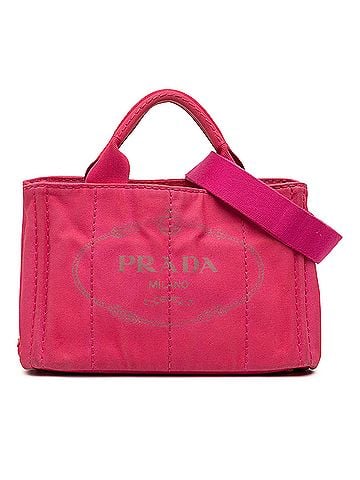 Prada Small Canvas Canapa Logo Tote (view 1)