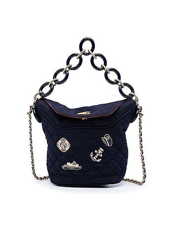 Chanel Paris Hamburg Quilted Wool Coco Sailor Charms Bucket Bag (view 1)