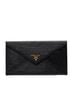 Prada 100% Leather Black Vitello Move Envelope Clutch One size - photo 1