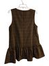 Cider 100% Polyester Plaid Brown Multi Color Sleeveless Top Size L - photo 2