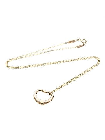 Tiffany & Co. Elsa Peretti Open Heart Pendant 18K Rose Gold Pink Pink_Gold Necklace Jewelry (view 1)