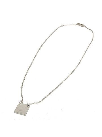 Gucci Logo Plate Sterling Silver Silver Sterling_Silver Necklace Jewelry (view 2)