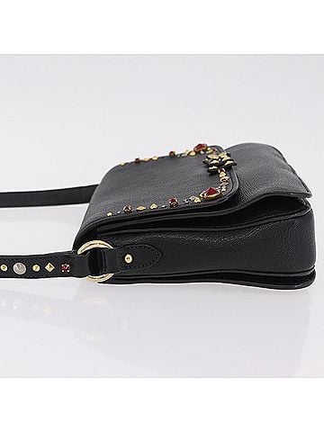 Miu Miu Shoulder Leather Black Leather Shoulder Bag Bag (view 2)