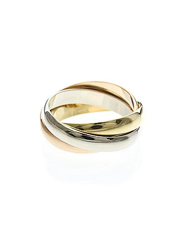 Cartier Trinity 18K Rose Gold Gold Gold Ring Jewelry (view 2)