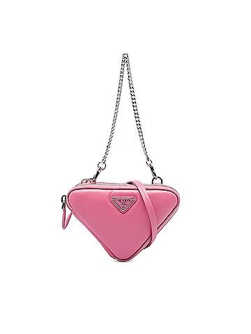 Prada Mini Soft Nappa Triangle Pouch (view 1)