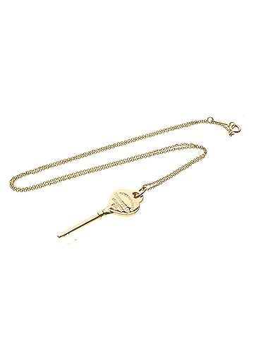 Tiffany & Co. Heart Key Pendant 18K Rose Gold With Diamonds Gold Pink_Gold Necklace Jewelry (view 1)