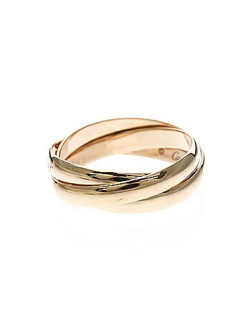 Cartier Trinity 18K Rose Gold Gold Gold Ring Jewelry (view 2)