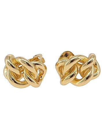 Dior Vintage Clip-On Metal Gold Metal Earrings Jewelry (view 2)
