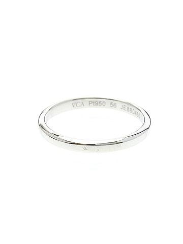 Van Cleef & Arpels Toujours Wedding Band Platinum Silver Platinum Ring Jewelry (view 1)