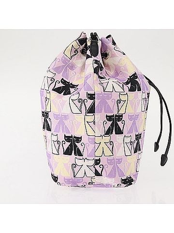 Miu Miu Drawstring Printed Canvas Pink Canvas Clutche &amp; Pouche Bag (view 2)