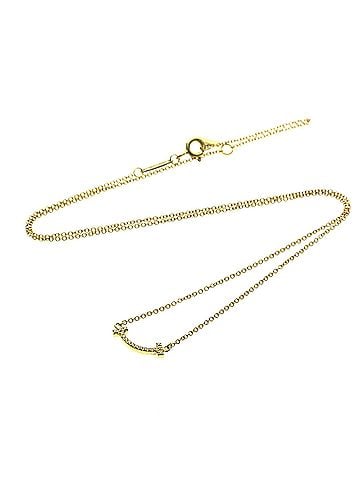 Tiffany & Co. T Smile Pendant 18K Yellow Gold With Diamonds Gold Yellow_Gold Necklace Jewelry (view 1)