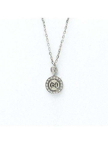 Gucci Icon Twirl 18K White Gold With Diamonds Silver White_Gold Necklace Jewelry (view 2)