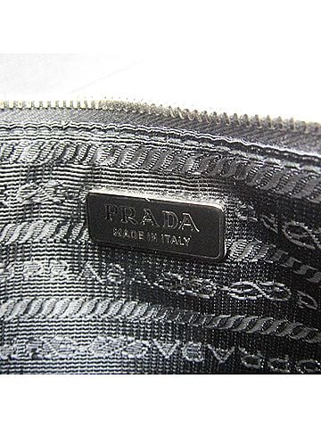 Prada Logo Open Sequined Mesh Black Mesh Tote Bag Bag (view 2)