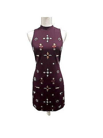 Ecote Gemmie Bejeweled Dress Cocktail Dress (view 1)