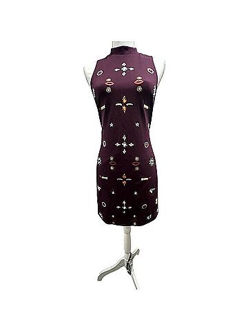 Ecote Gemmie Bejeweled Dress Cocktail Dress (view 2)
