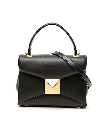 Valentino Valentino One Stud Handbag Shoulder Bag 2WAY Black Leather Women's VALENTINO (view 1)