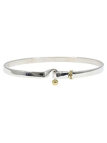 Tiffany & Co. Tiffany &amp; Co. Hook Eye 18K Yellow Gold Silver Bangle, Total Weight 12.5g, Like New. (view 1)