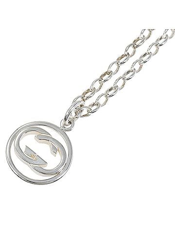 Gucci Gucci Interlocking G Silver Necklace, Total Weight 15.7g, 57cm, Like New Condition. (view 1)