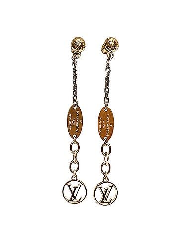 Louis Vuitton Louis Vuitton Logo Mania Earrings, Total Weight 3.4g, GP M68076 (view 1)