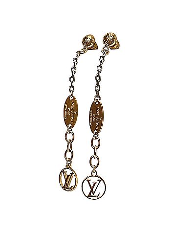 Louis Vuitton Louis Vuitton Logo Mania Earrings, Total Weight 3.4g, GP M68076 (view 2)