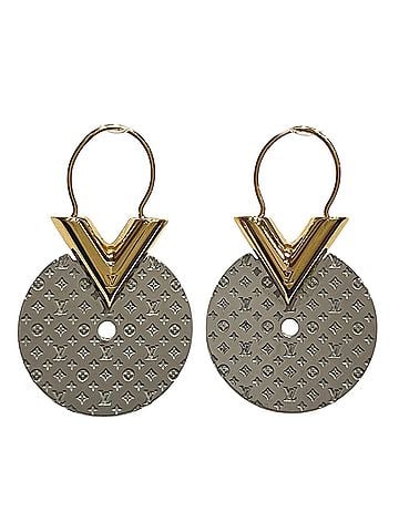 Louis Vuitton Louis Vuitton Bouclé d'Oreilles Essential V Coin Earrings, Total Weight 8.2g, GP M00189 (view 1)