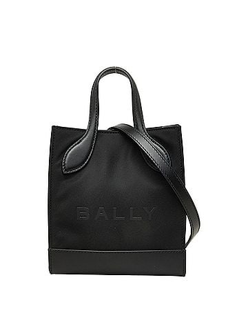 Bally Bally Bar Keep On Mini Handbag Shoulder Bag 2WAY WAM03E NY284 Black Nylon Leather Women's BALLY (view 1)