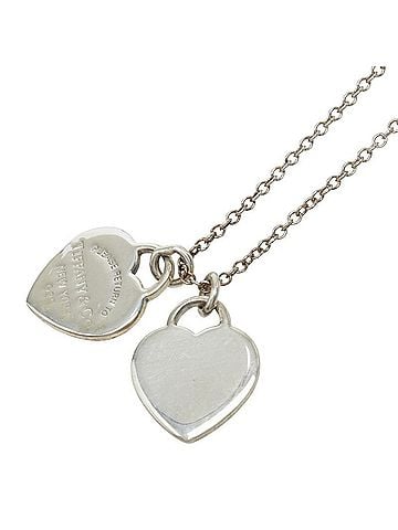 Tiffany & Co. Tiffany &amp; Co. Return to Double Heart Tag Necklace, SV925 Silver, Women's. (view 1)